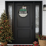 Welcome Snow Pine Trees and Pinecones Door Hanger - DIY Unfinished Kit - Lvl 2