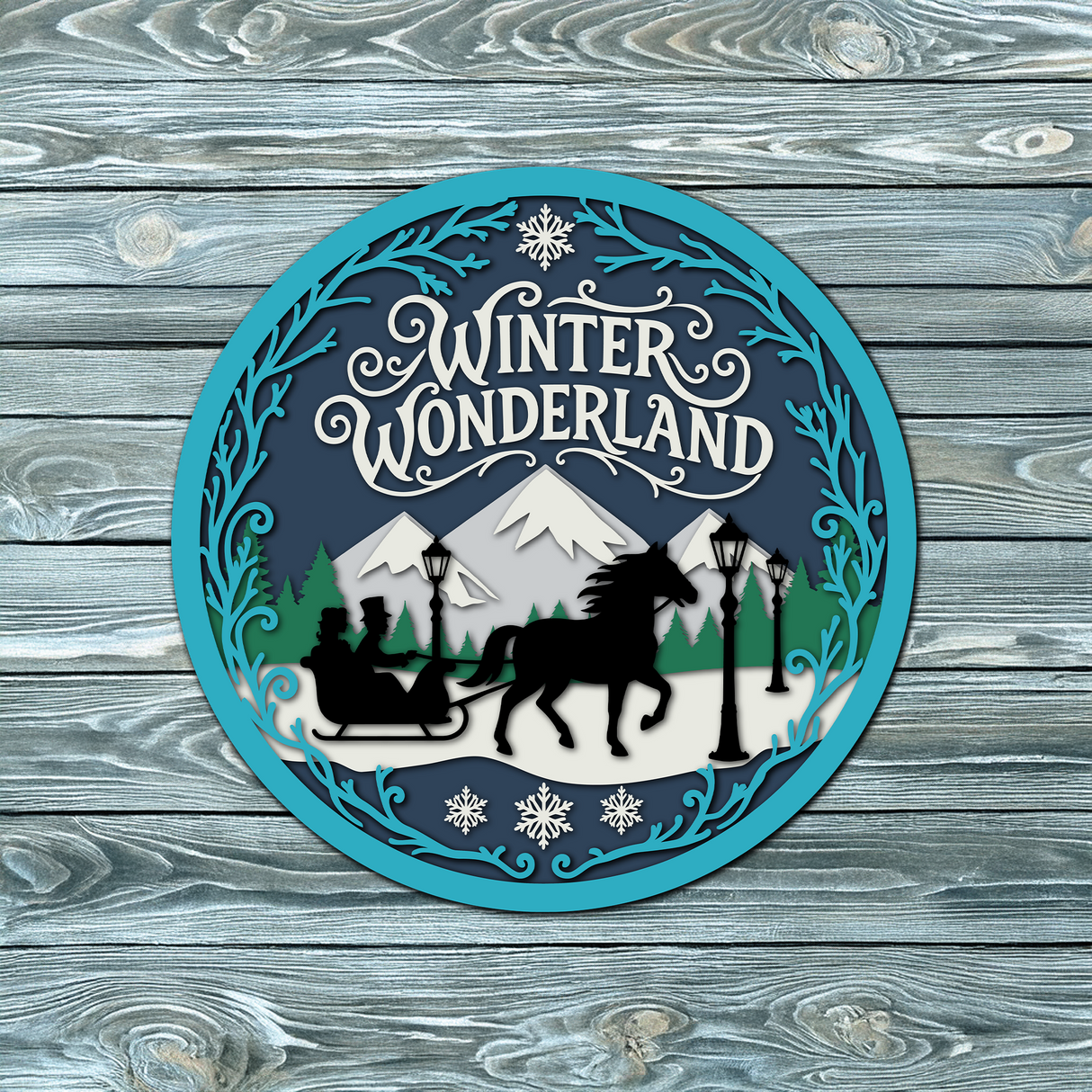Winter Wonderland Door Hanger SVG