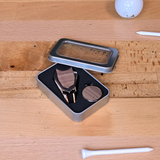 Laserable Wood Ball Marker Divot Tool & Hat Clip Set