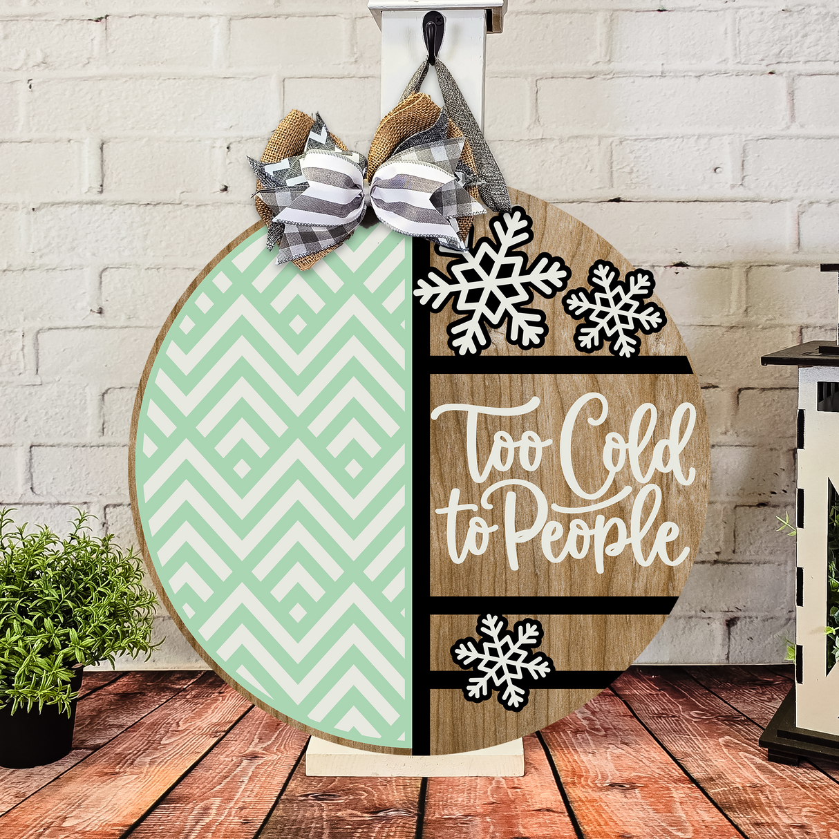 Too Cold To People Door Hanger SVG