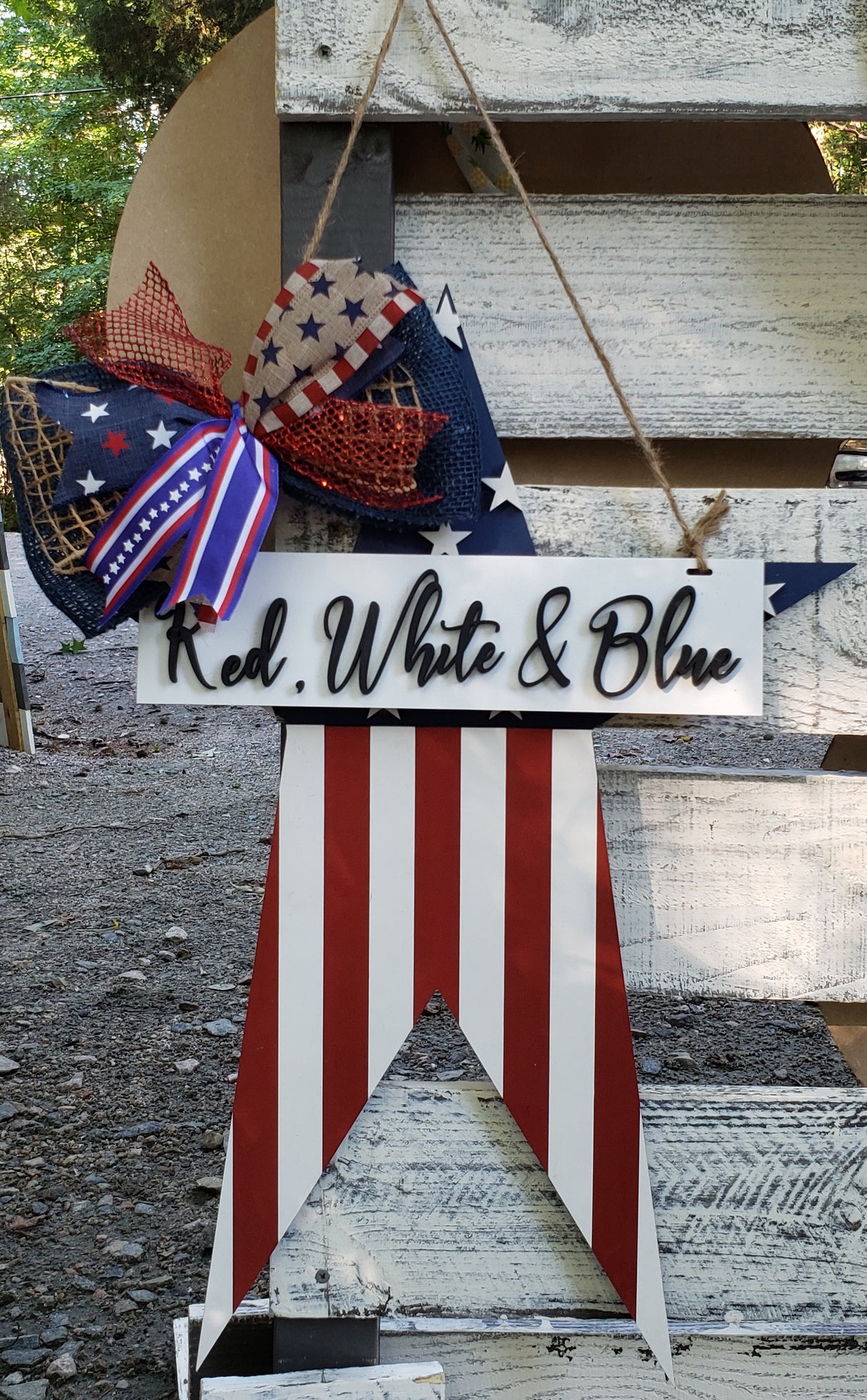 American Flag Star Door Hanger - Lvl 1