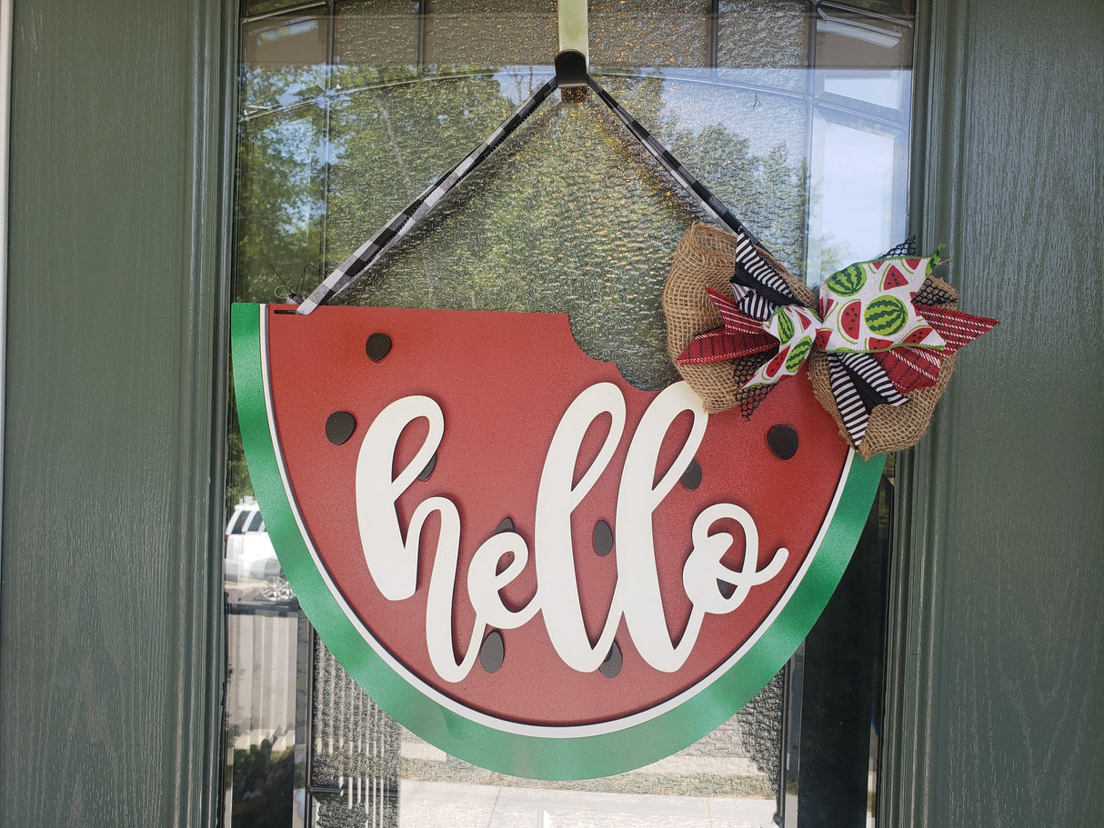 Finished -Watermelon Door Hanger