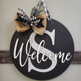 Monogram Welcome Door Hanger - LEVEL 1