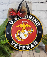 Marine Corps Veteran Door Hanger - Finished
