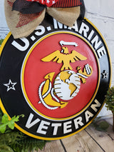Marine Corps Veteran Door Hanger - Finished