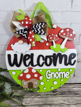 Welcome Gnome Mushroom Door Hanger - Lvl 2