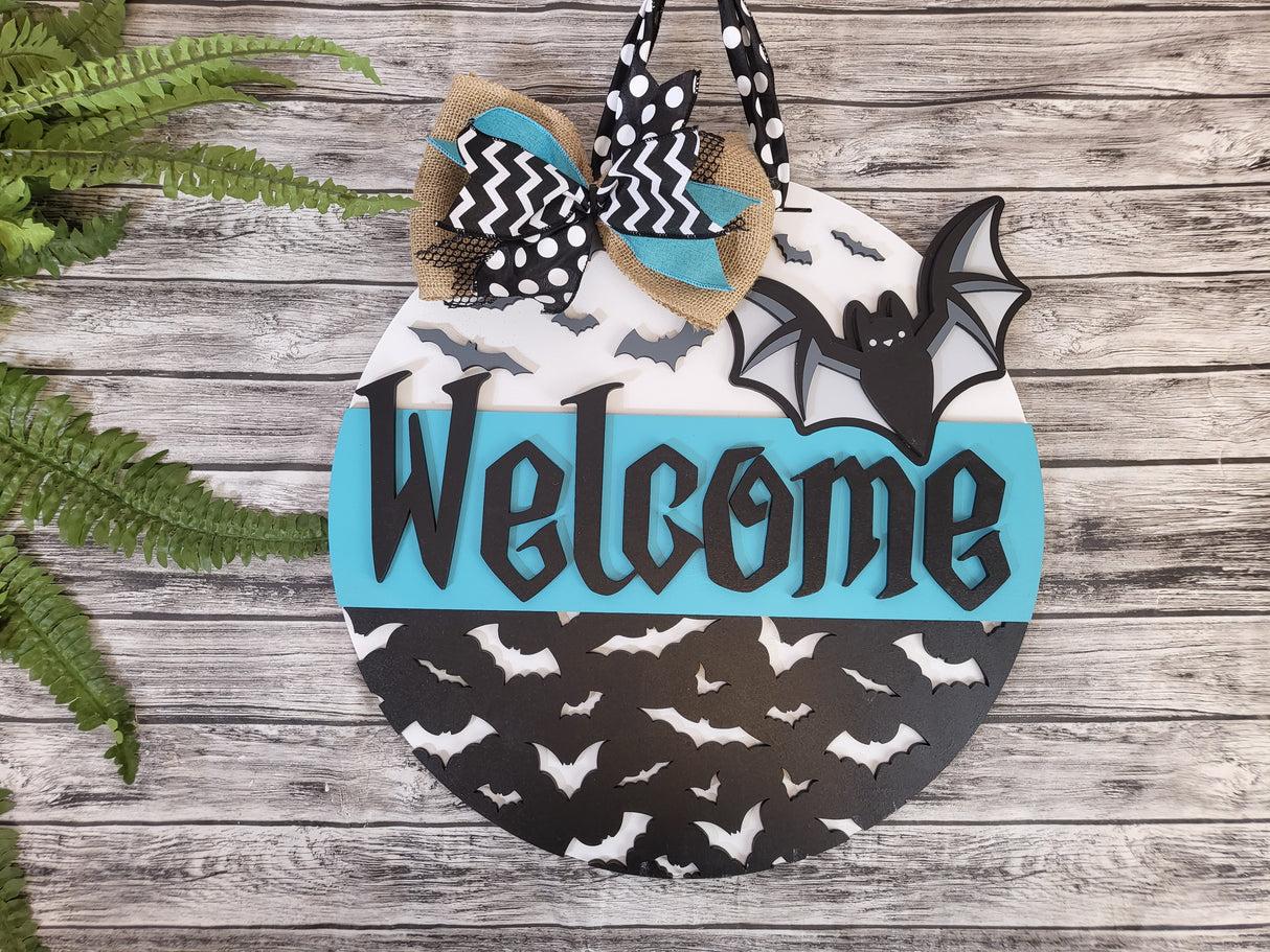 Welcome Bats Door Hanger - Finished
