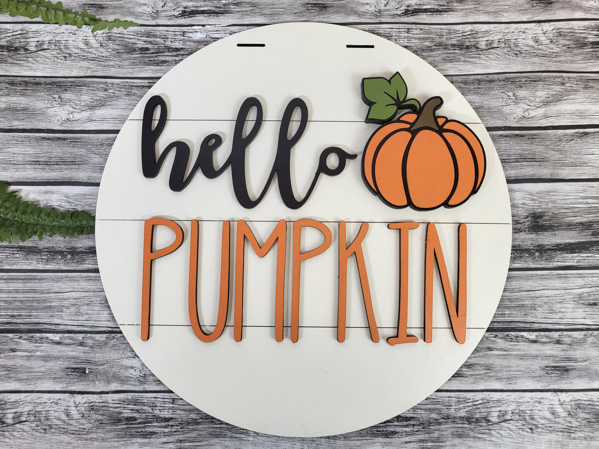 Hello Pumpkin Door Hanger - LEVEL 1