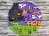 Happy Halloween Haunted Mansion Door Hanger - LEVEL 1