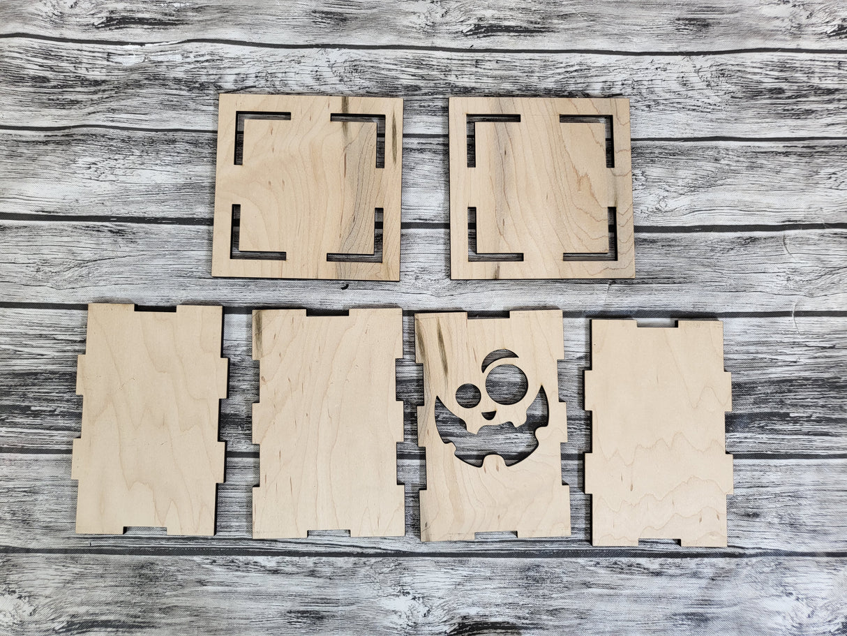 Jack-O-Lantern Boxes DIY Unfinished Kit