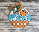 Happy Fall Y'all Buffalo Plaid - Finished