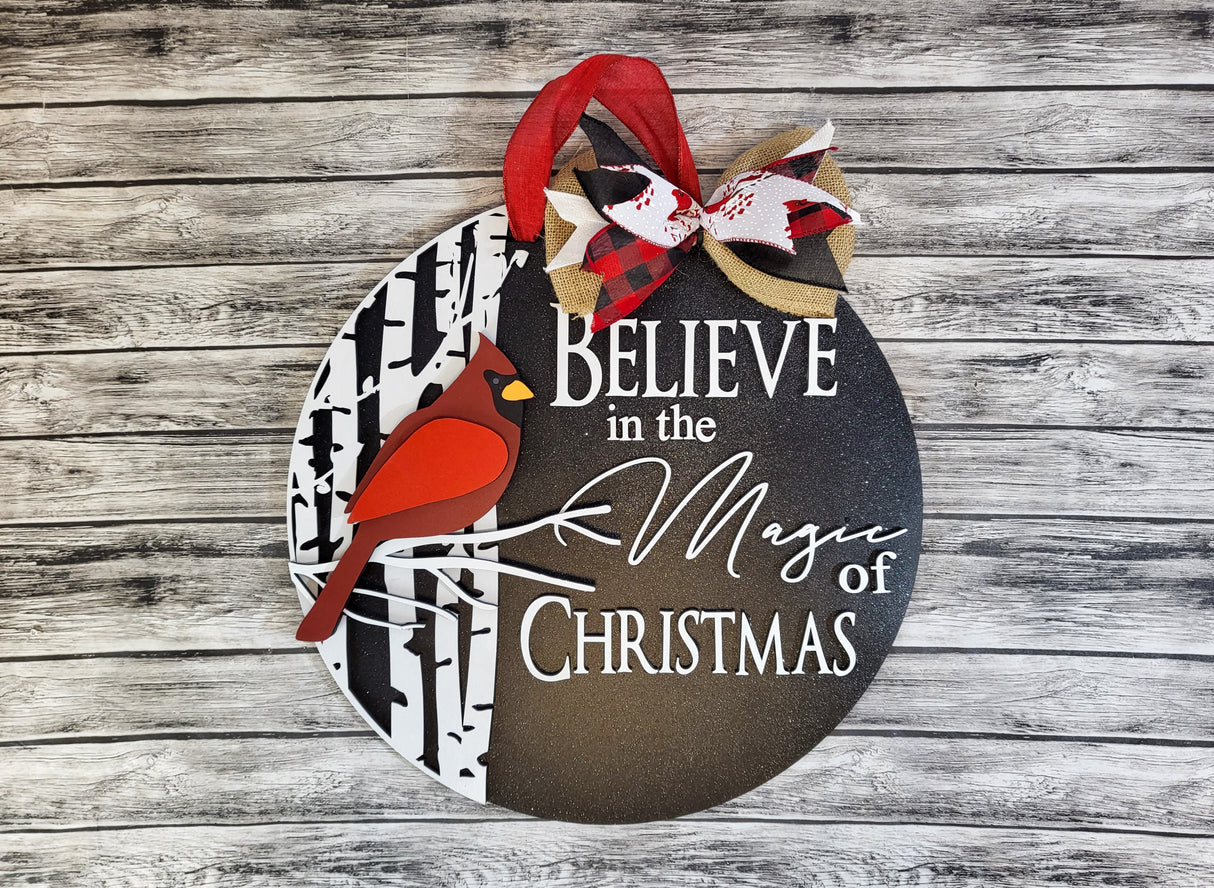 Believe Cardinal Door Hanger - LEVEL 1