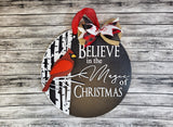 Believe Cardinal Door Hanger - LEVEL 1