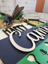 Happy Camper Cabin Door Hanger - Lvl 2