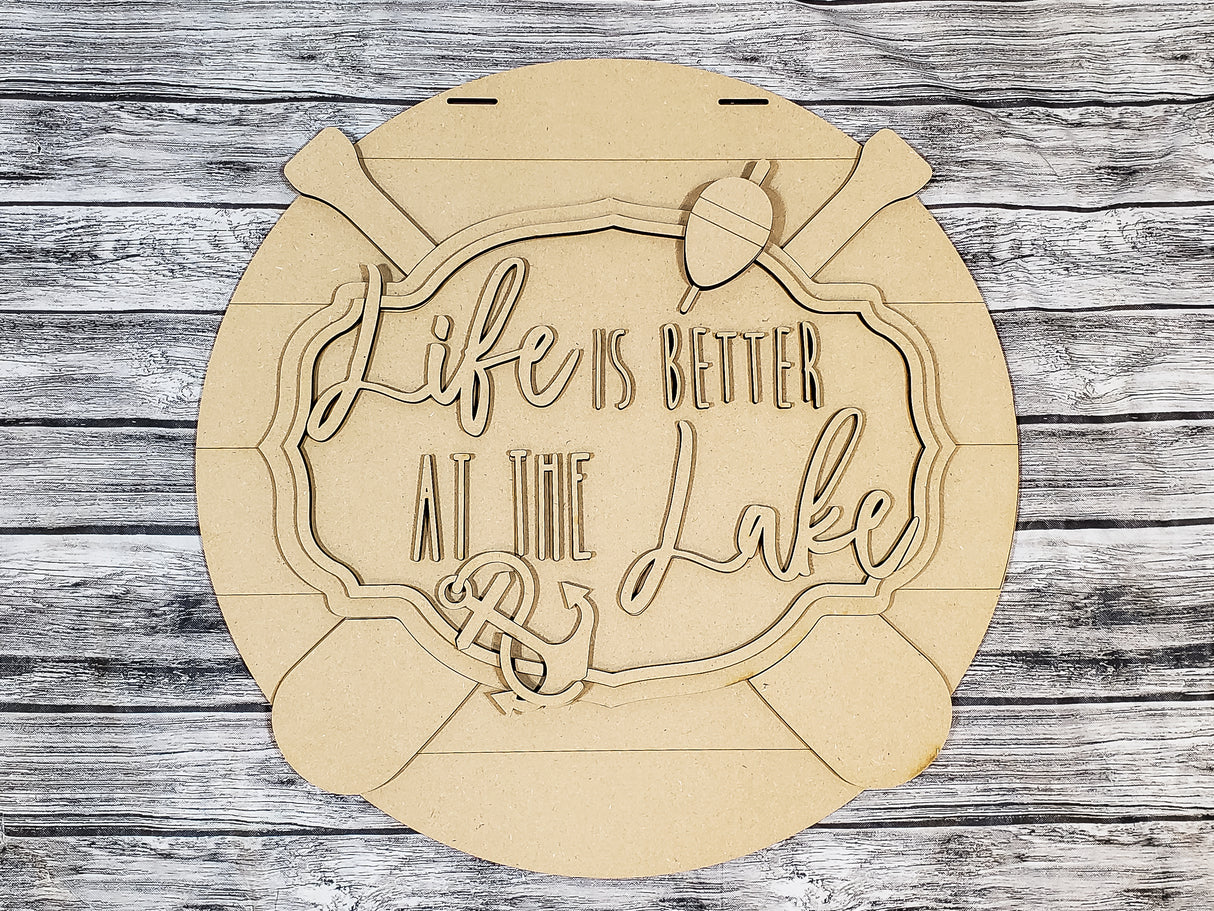 Life Is Better At The Lake Door Hanger - Lvl 1
