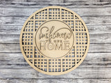 Welcome to our HOME Transparent Plaid Door Hanger - Lvl 1