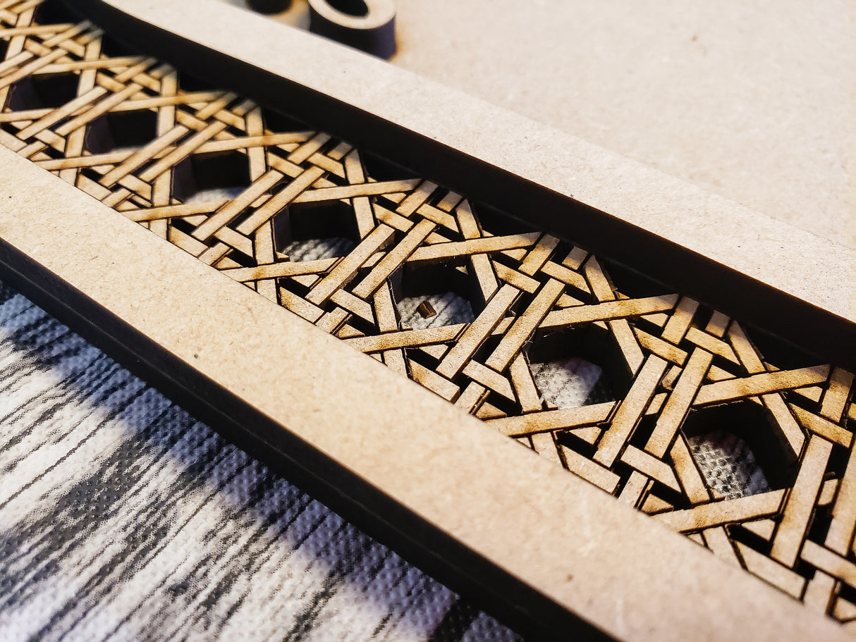 Personalized Rattan Macrame Wall Hanger DIY Unfinished Kit