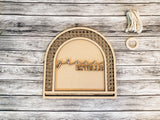 Personalized Rattan Macrame Wall Hanger DIY Unfinished Kit