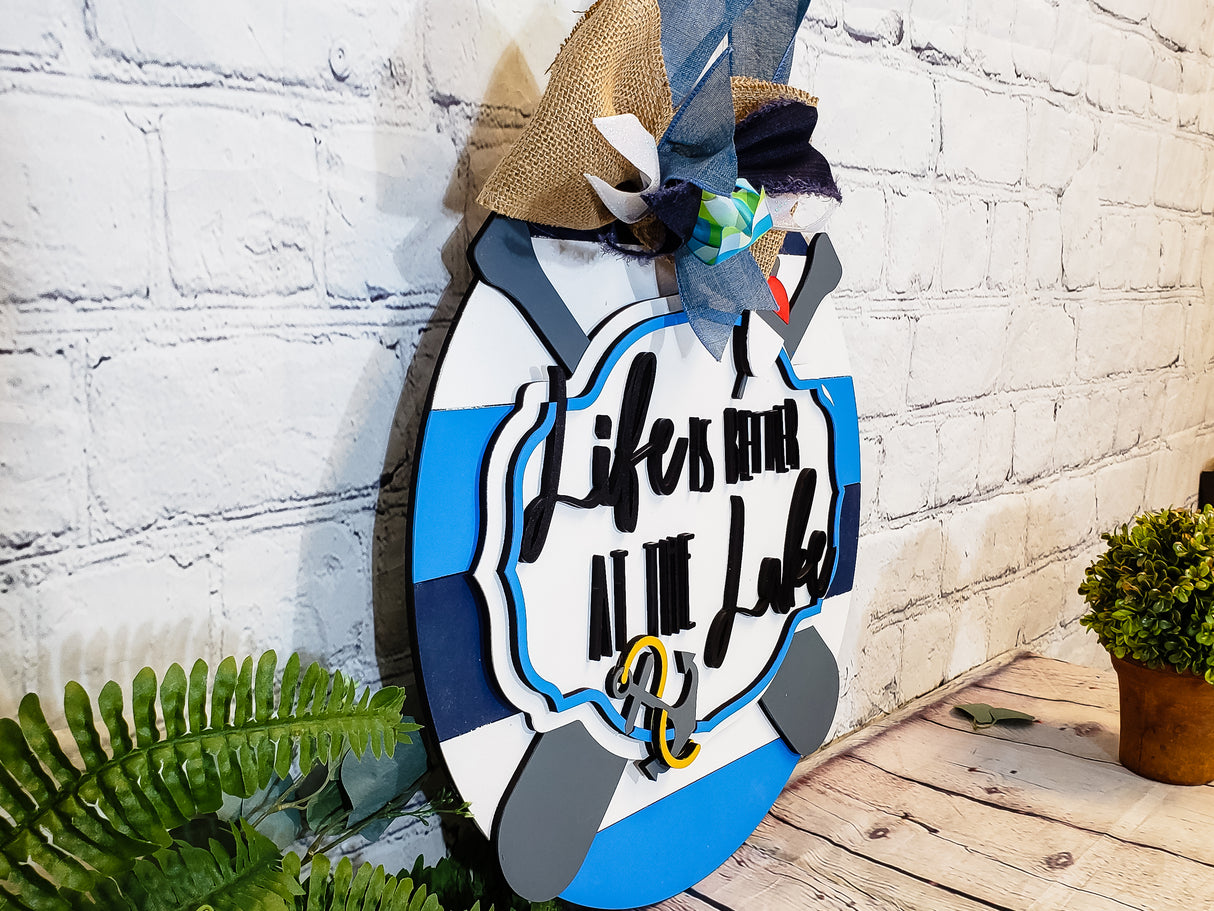 Life Is Better At The Lake Door Hanger - Lvl 1