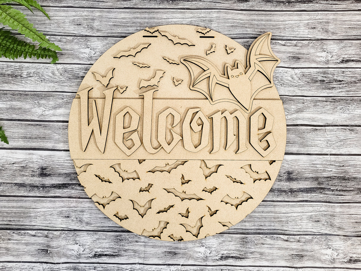Welcome Bats DIY Unfinished Kit