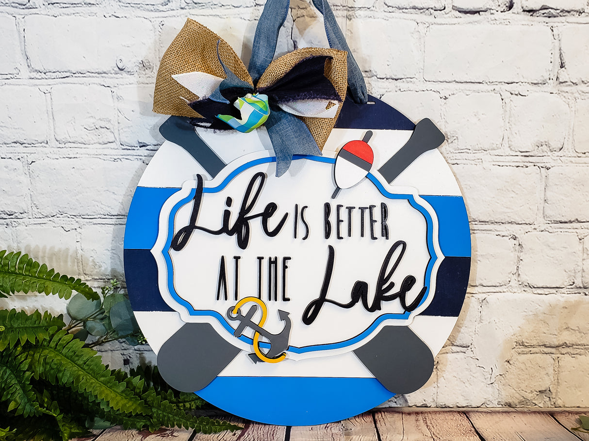 Life Is Better At The Lake Door Hanger - Lvl 1