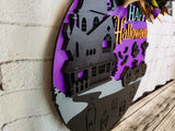 Happy Halloween Haunted Mansion Door Hanger - LEVEL 1