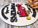 Farm Fresh Pumpkins Truck Door Hanger - Finished