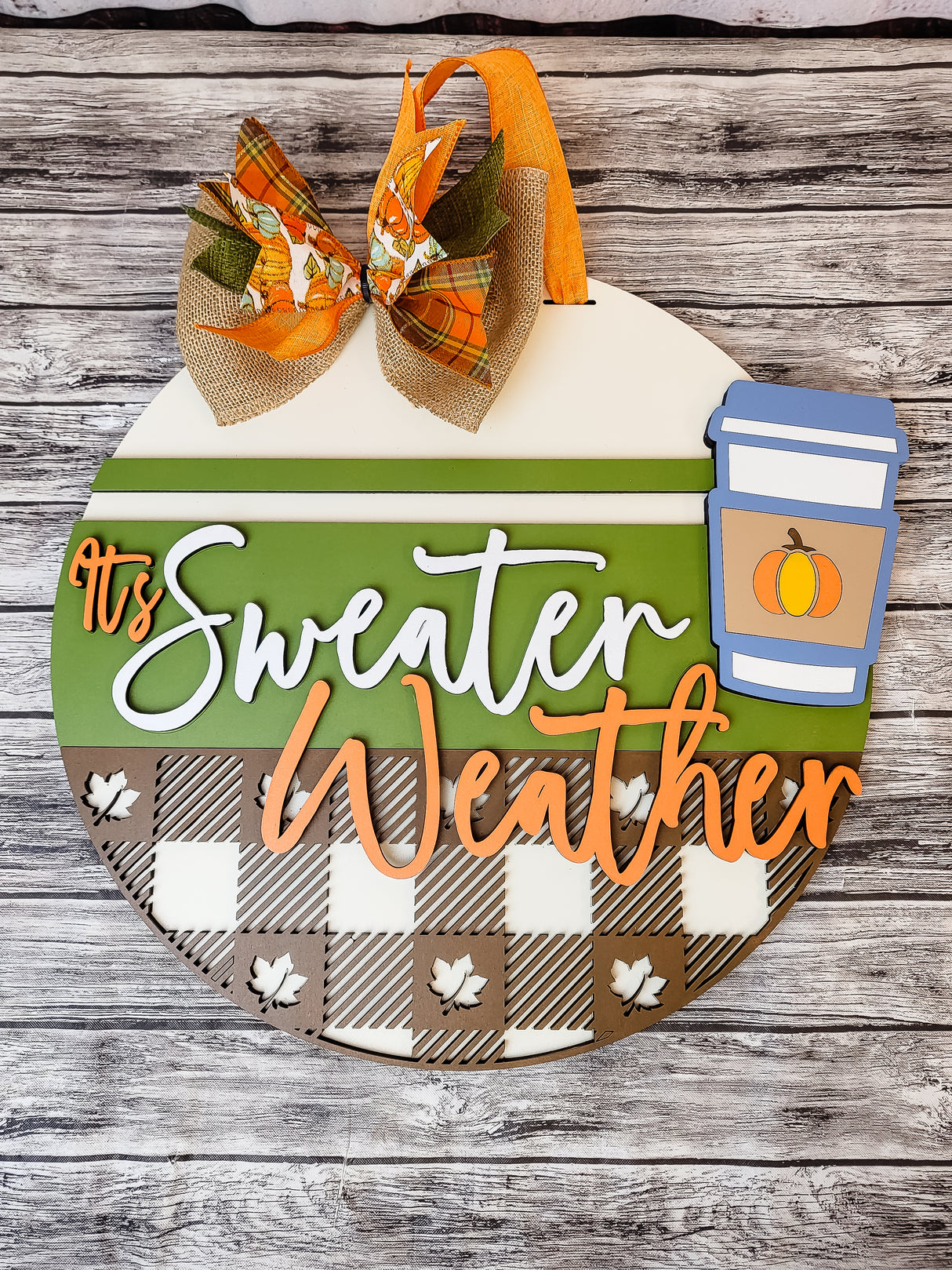 It's Sweater Weather Door Hanger DIY Unfinished Kit