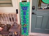Welcome Football Field Vertical Porch Leaner DIY Unfinished Kit