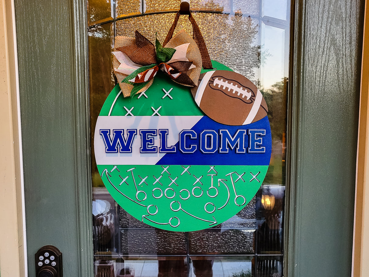 Welcome Football Play Door Hanger - LEVEL 2
