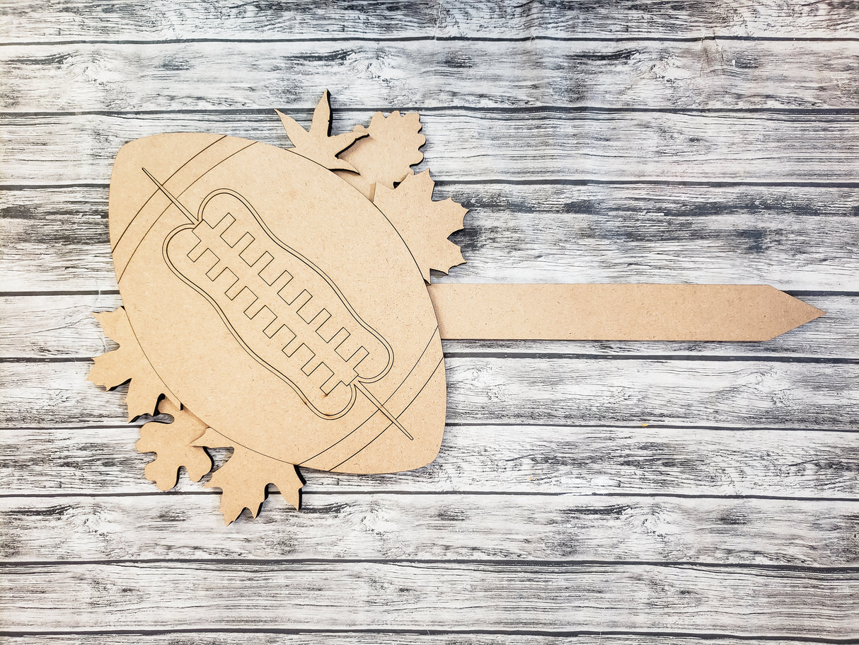 Fall Football Plant Stake DIY Unfinished Kit