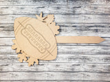 Fall Football Plant Stake DIY Unfinished Kit