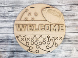 Welcome Football Play Door Hanger - LEVEL 2