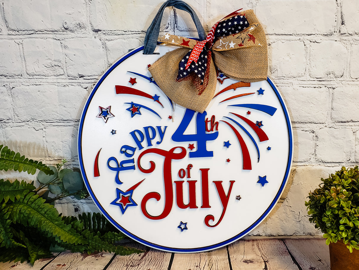 Happy 4th of July Door Hanger - LEVEL 2
