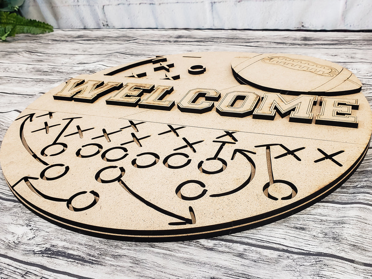Welcome Football Play Door Hanger - LEVEL 2