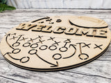 Welcome Football Play Door Hanger - LEVEL 2