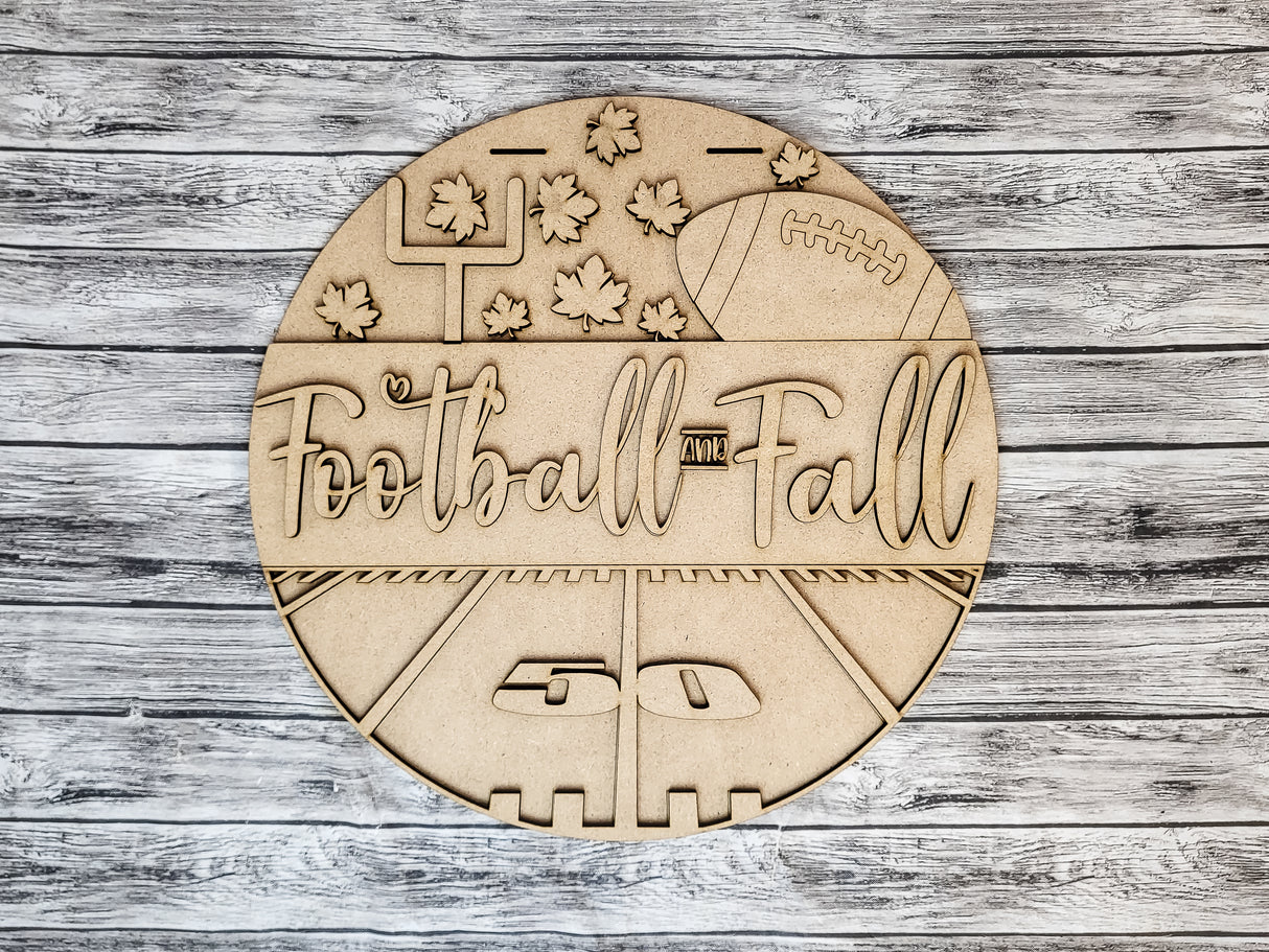 Football and Fall Door Hanger DIY Unfinished Kit