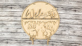 Welcome Let's Talk About Serial Killers Door Hanger DIY Unfinished Kit