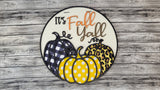 It's Fall Y'all 3 Pumpkins Door Hanger - LEVEL 2