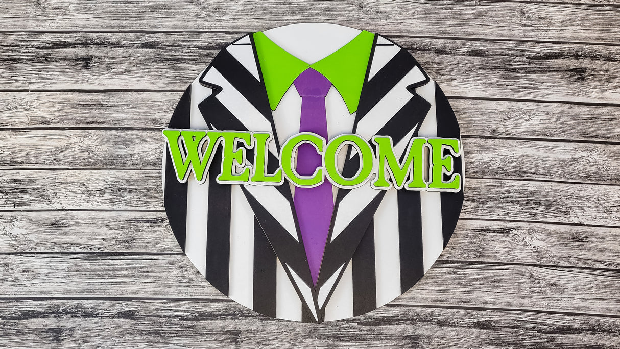 Beetlejuice Suit Door Hanger DIY Unfinished Kit