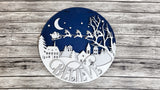 Believe Winter Nightscape Door Hanger DIY Unfinished Kit