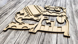 Noel Door Hanger DIY Unfinished Kit