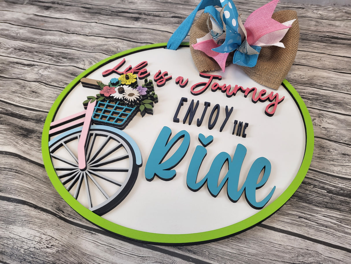 Life Is a Journey Bicycle Door Hanger - Lvl 2