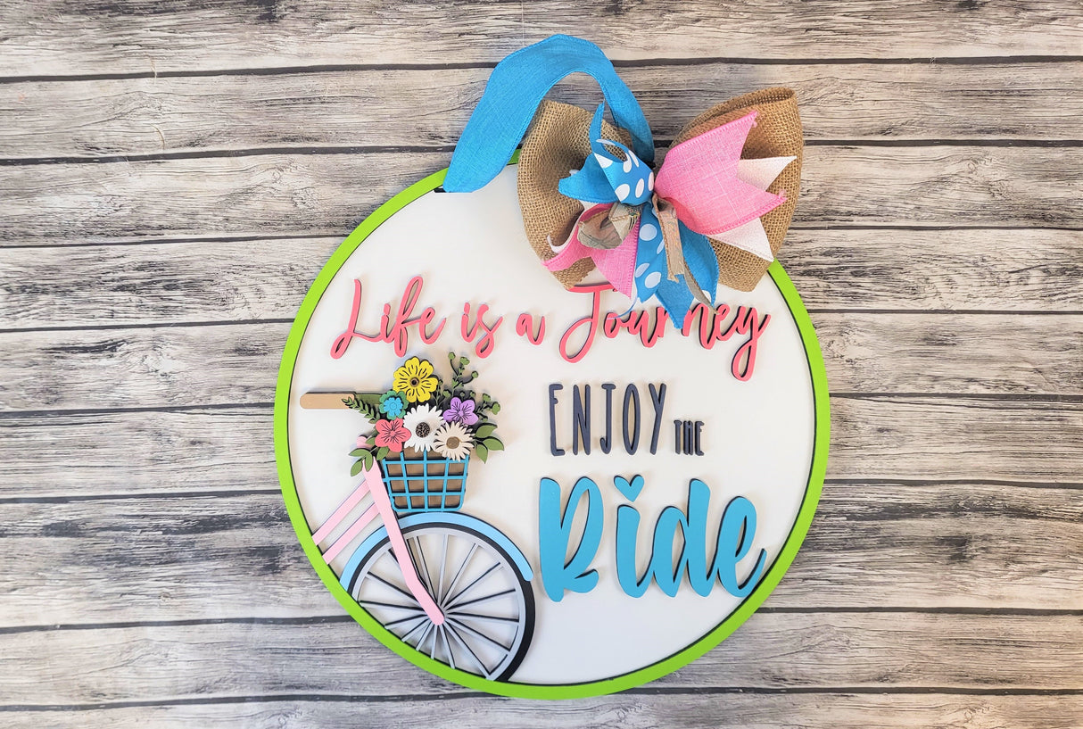 Life Is a Journey Bicycle Door Hanger - Lvl 2