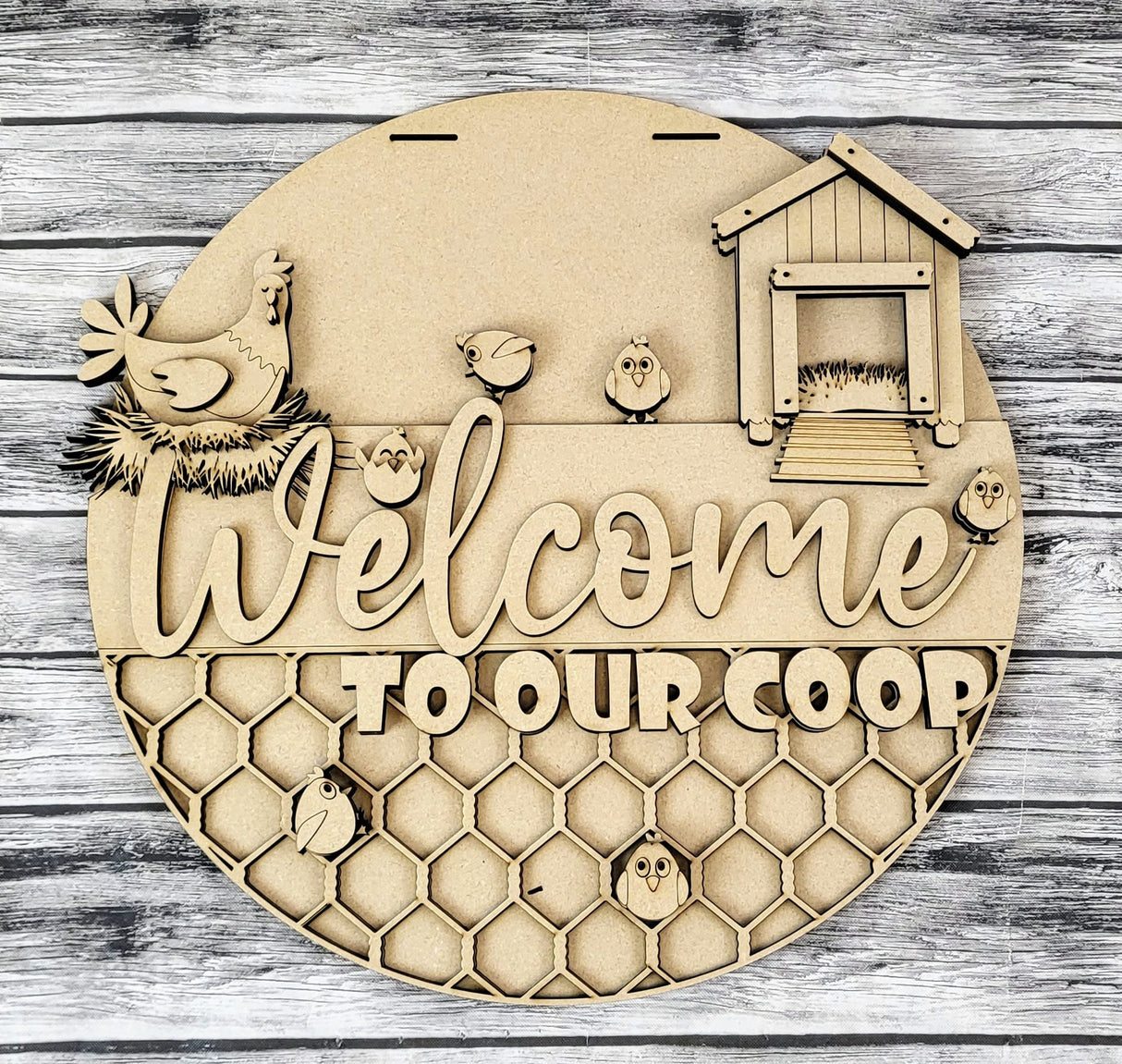 Welcome To Our Coop Door Hanger - Lvl 2