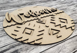 Welcome Aztec Door Hanger DIY Unfinished Kit