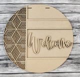 Welcome Aztec Side Door Hanger DIY Unfinished Kit