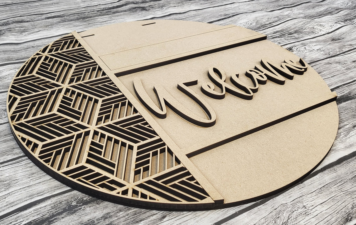 Welcome Aztec Side Door Hanger DIY Unfinished Kit