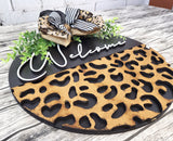 Welcome Leopard Print Bottom Door Hanger - Lvl 1