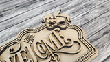 Welcome Mardi Gras Door Hanger DIY Unfinished Kit